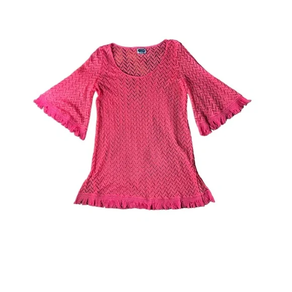Pink Marilee Fringe-Hem Cover - Picture 2 of 3